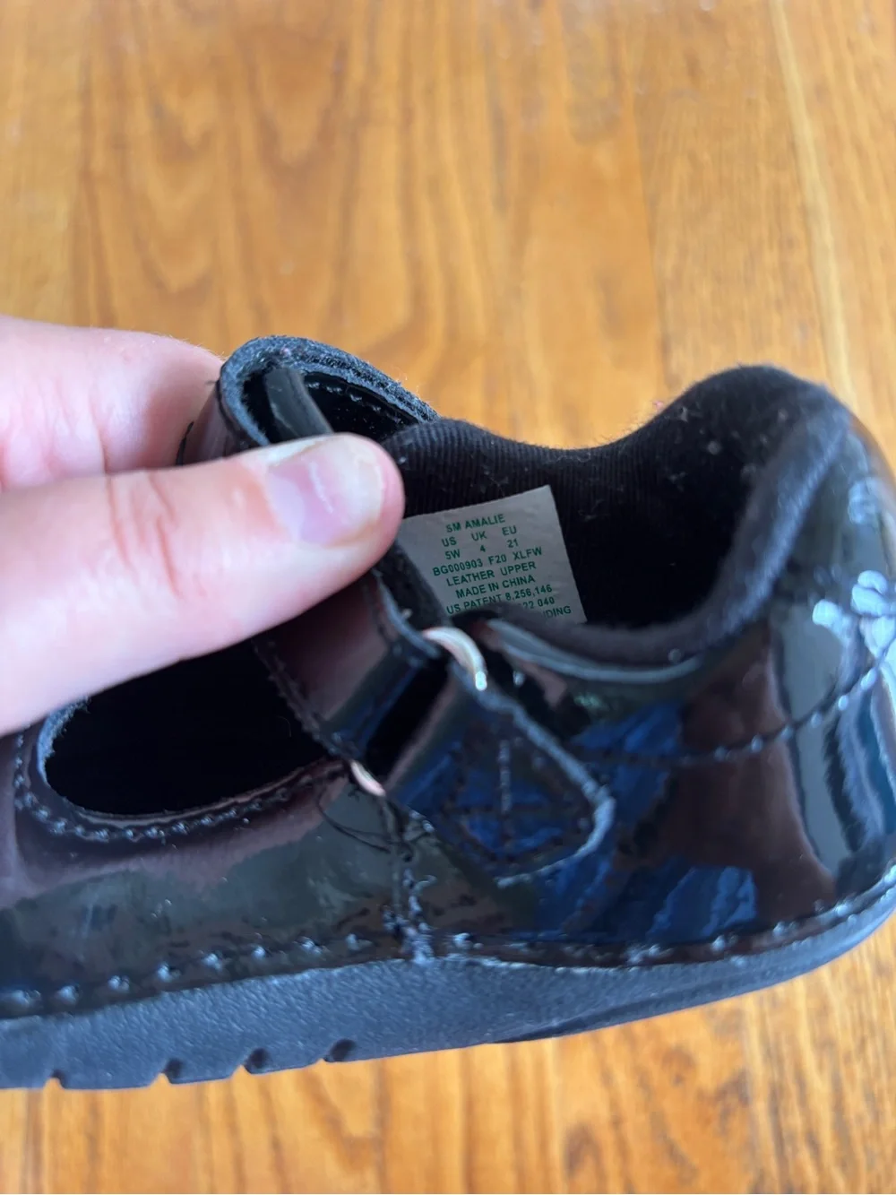 Stride Rite Black Patent Mary Jane Toddler Shoes